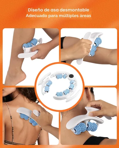 Miniatura 5 de Herramienta de masaje anticelulítico, removedor ergonómico de celulitis para piernas y brazos con asas desmontables, masajeador de drenaje linfático