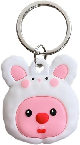 Miniatura 15 de Yatchen Bonita funda de silicona para AirTag 2021 Finder Fun 3D Cartoon Animal Anti Scratch Llavero Tracker Protector Bluetooth (Béisbol, 1 unidad)