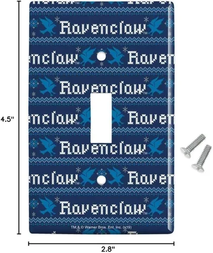 Miniatura 5 de GRAPHICS & MORE Harry Potter Ravenclaw - Suéter con diseño de palabras, decoración de pared de plástico, cubierta de placa para interruptor de luz