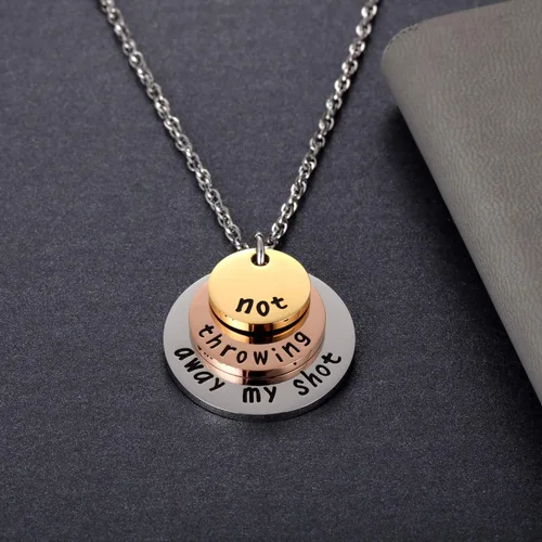 Miniatura 4 de Ukodnus Not Throwing Away My Shot - Collar de tres capas para adolescentes y niñas regalos de Hamilton joyería inspirada en música Broadway collar