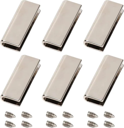 Miniatura 7 de GORGECRAFT 1 caja, 6 puntas de cinturón con tornillo, puntas de extremo de hebilla de cinturón de metal, correas de 1 pulgada, correa de punta