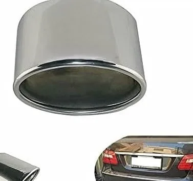 1 tubo de escape de 2.5 pulgadas, estilo AMG, puntas de escape ovaladas, de acero inoxidable, compatibles con Mercedes Benz de 4.7 pulgadas, salida