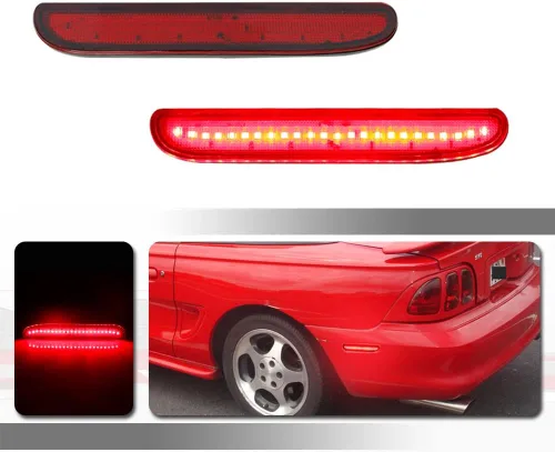 Miniatura 8 de Kit de luces LED Tonsya con lente ahumada negra para Ford Mustang V6 GT Cobra SVT 1994 1995 1996 1997 1998, lámpara de marca lateral del parachoques