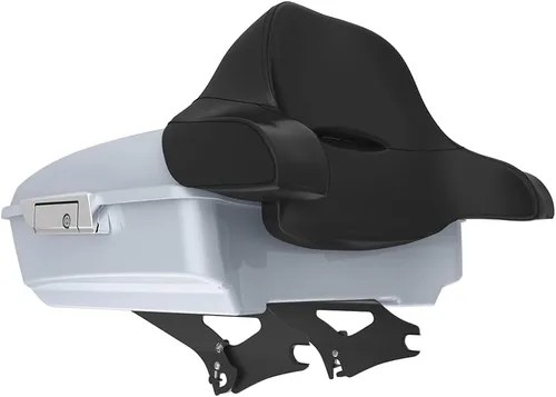 Miniatura 6 de King Tour Pack para Harley Alpine Green, cierre de paquete turístico, portaequipajes superior, soporte de montaje negro, placa de metal para Harley