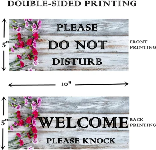 Miniatura 2 de WSNIHO Letrero decorativo de madera de doble cara para el hogar, oficinas, clínicas, bufetes de abogados, hoteles o durante terapia, tratamiento