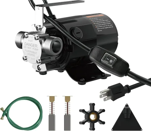 Miniatura 8 de Bomba de agua eléctrica de 120 V, bomba de utilidad de 330 GPH, 1/10 HP para barril de lluvia, manguera de jardín, estanques, piscinas, acuarios