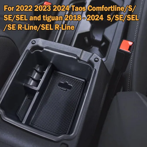 Miniatura 7 de TACORBO Organizador de Consola Central Compatible con Taos 2022 2023 2024 y Tiguan 2018 2019 2020 2021 2022 2023 2024 Accesorios Caja