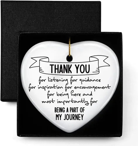 Regalos de agradecimiento, letrero de recuerdo con texto en inglés "Thank You for Being a Part of My Journey", placa de corazón, regalo de Regalo de