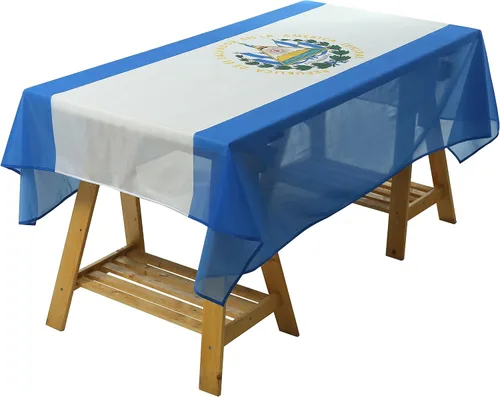 Kind Girl Mantel rectangular con bandera de El Salvador, 59 x 83 pulgadas, poliéster, resistente a la decoloración, resistente al agua y a las