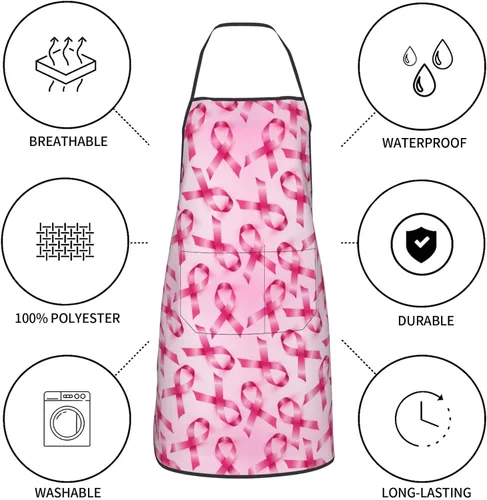 Miniatura 6 de Delantal de cocina para mujeres y hombres, regalos de cocina para mamá, papá, cafeterías, tiendas de flores, bares, hornear, pintura