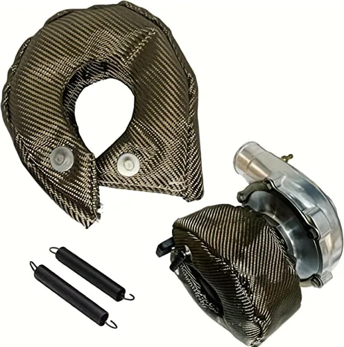 Miniatura 5 de Fibra de carbono t3 turbo manta escudo calor turbocompresor manta sujetador primavera para T25 T28 GT25 GT28 GT30 GT32 GT35 CT26 turbina con muelles