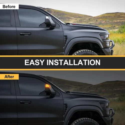 Miniatura 3 de Luces LED de Señal de Giro para Espejo Lateral Compatible con Ram 1500 2010-2023/para Ram 1500 Classic 2019-2022/para Ram 2500 2010-2018/para Ram
