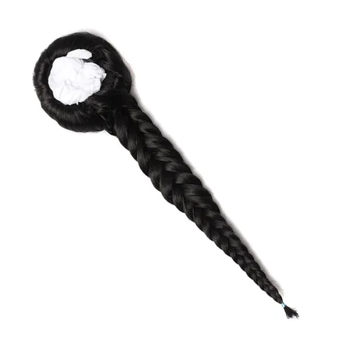 Miniatura 5 de Extensiones de cola de caballo trenzadas de espina de pescado de 15 pulgadas, extensiones de cabello sintético rizado con cordón de cola de caballo