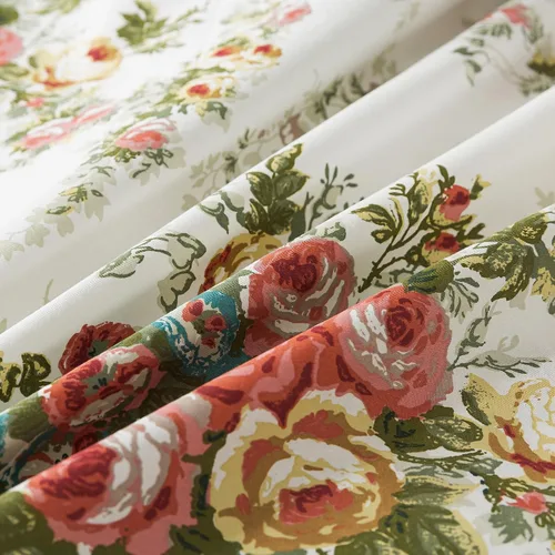 Miniatura 8 de FADFAY Juego de sábanas florales Full de algodón vintage con rosas súper suaves, ropa de cama con flores de jardín, hipoalergénica, para niñas, ropa