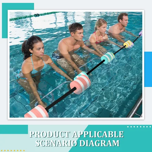 Miniatura 7 de Shappy 4 Pcs Water Weight Aquatic Exercise Dumbbells for Pool Macaron Color EVA Foam Dumbbells Set Aerobics Equipment Aquatic Exercise Barbells Hand