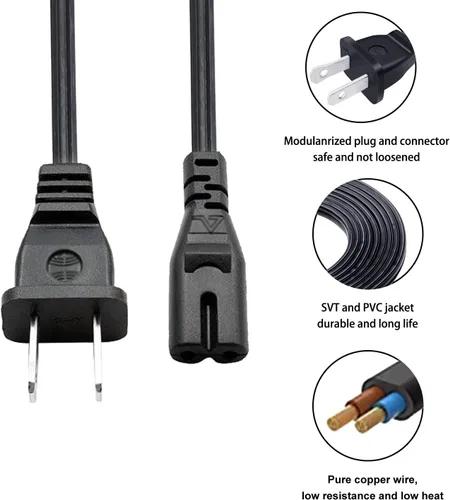 Miniatura 5 de Cable de alimentación para impresora de CA de 8 pies para HP OfficeJet Pro 8025 5212 6978 3830 5255 9015 4650 9025 8710 8720 6968 8610 Photosmart