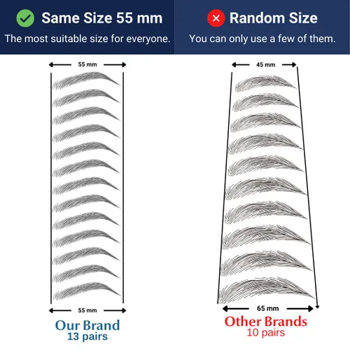 Miniatura 6 de Bliss and Beyond USA Pegatinas impermeables para tatuajes de cejas. Un aspecto real de trazo de cabello. Reemplazo de cabello sin cirugía.