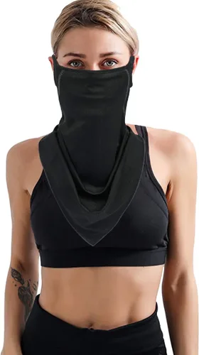 Miniatura 6 de Kyerivs - Cubrebocas de tela, reutilizable, lavable y unisex con cintas para las orejas, para hombres y mujeres