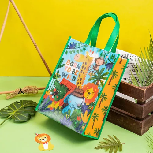 Miniatura 7 de Loveinside Bolsas de regalo medianas recicladas con asas, bolsa de regalo reutilizable para fiestas de cumpleaños para niños, bolsa de compras – 10
