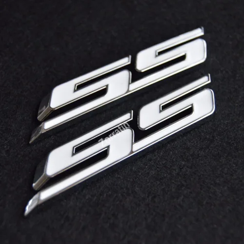 Miniatura 17 de Calcomanía de emblema interior para maletero lateral de parrilla azul cromado con adhesivo para Chevrolet Chevy Camaro Impala Malibu Holden azul