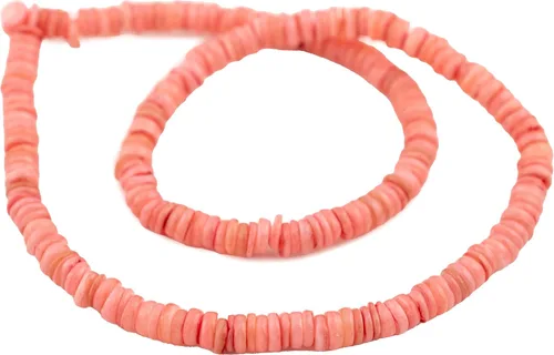 Miniatura 3 de TheBeadChest - Cuentas Heishi de concha rosa rosa de 0.236 in, 16 pulgadas