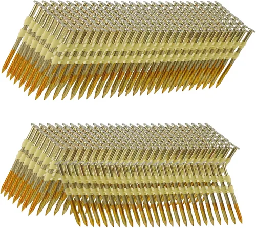 Miniatura 8 de Clavos de marco de 21 grados, 500 unidades, vástago de anillo de 3-1/4 pulgadas x 0.131 pulgadas, cabeza redonda completa galvanizada EG