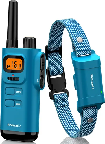 Bousnic Collar de choque para perro con control remoto, [Nueva edición] Collar de entrenamiento de perros de 4000 pies para perros grandes, medianos
