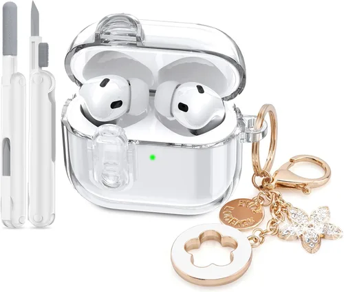 Miniatura 37 de Funda para Apple Airpods iPods Pro 3, fundas transparentes 2025 lindas mujeres, VISOOM Cute Air Pods Pro3 funda transparente para Airpods iPods Pro
