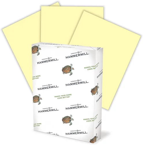 Miniatura 31 de Hammermill Papel de color, papel de impresora crema de 20 libras, 8.5 x 11-1 resma (500 hojas), fabricado en los Estados Unidos, papel pastel