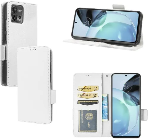 Miniatura 221 de Funda de piel sintética compatible con Motorola Moto E22 4G, funda de piel sintética compatible con Motorola Moto E22i 4G, color negro