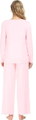 Miniatura 2 de NACHILA Conjunto de pijama de bambú de manga larga para mujer, conjunto de pantalones de pijama suave S-XXL