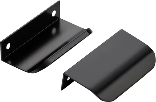 Miniatura 15 de Ravinte Hardware Paquete de 6 Manijas Doradas para Gabinete, Tiradores de Borde de Dedo de 3 Pulgadas (76mm), Centro de Orificio de 2 Pulgadas