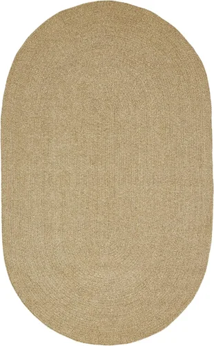 Miniatura 9 de BNM - Alfombra ovalada bohemia para interiores y exteriores con patrón trenzado sólido, perfecta para patio trasero, patio, oficina, sala de estar