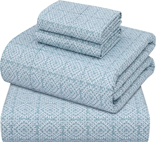 Miniatura 10 de ZOYER Sábanas de percal 100 % algodón tamaño King, refrescantes y transpirables para personas que duermen con calor, ropa de cama crujiente