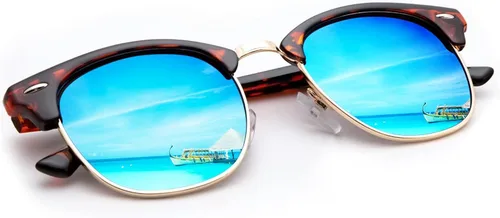 Miniatura 24 de KALIYADI - Gafas de sol polarizadas para hombres y mujeres unisex, marco semirretráctil, estilo retro, para conducir, con bloqueo UV