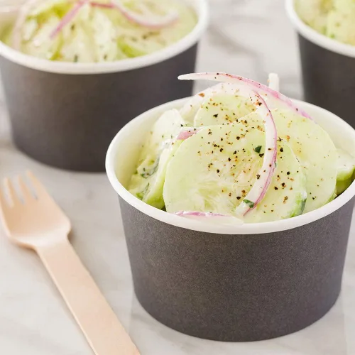 Miniatura 3 de Restaurantware Vasos de papel, 200 recipientes cuadrados desechables de 8 onzas para helado, resistentes a fugas, para alimentos calientes y fríos