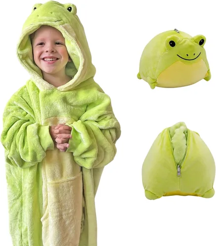Miniatura 8 de Manta con capucha - Manta con capucha para niños - Manta portátil para niños - Almohada de felpa Oso