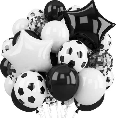 Miniatura 15 de Globos de látex blanco dorado rosa claro, 35 piezas