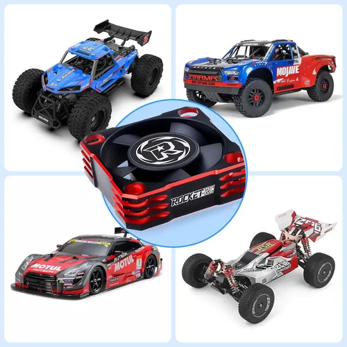 Miniatura 8 de Ventilador de refrigeración de motor de 30 mm, ventilador de refrigeración ESC de 28000 RPM, disipador térmico para coche de escala 1/8 1/10 1/12