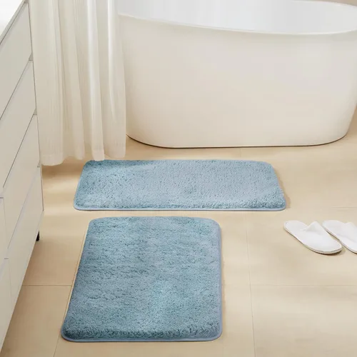 Miniatura 43 de TECHMILLY Alfombras Corredoras de Baño Super Suaves Peludas, Alfombras de Baño de Microfibra Gruesas Antideslizantes Absorbentes, Tapete de Baño