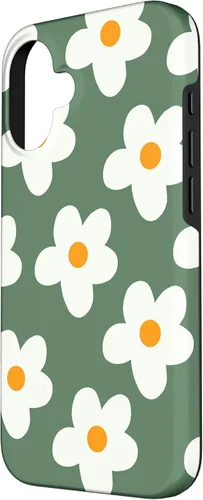 Miniatura 2 de Retro 60s flower vintage floral pattern sage green Groovy Case for iPhone 16