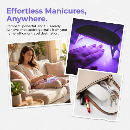 Miniatura 5 de Máquina de terapia de luz UV Mini lámpara LED portátil Secador de uñas Herramientas de esmalte de uñas