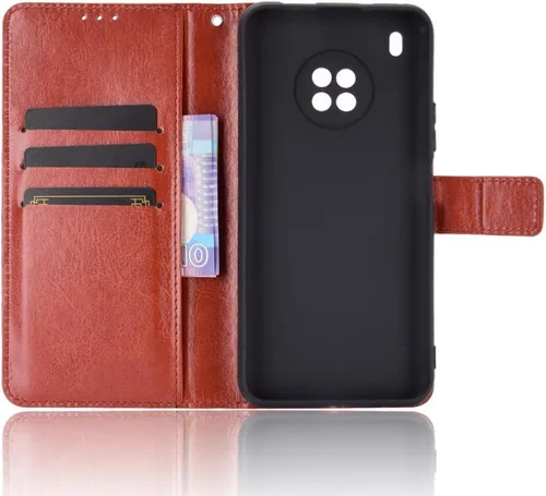 Miniatura 4 de Funda para Huawei Y9a, Funda de cuero con tapa para Huawei Enjoy 20 Plus 5G FRL-TN00 FRL-AN00a/Y9a FRL-L22 FRL-L23 Funda Marrón