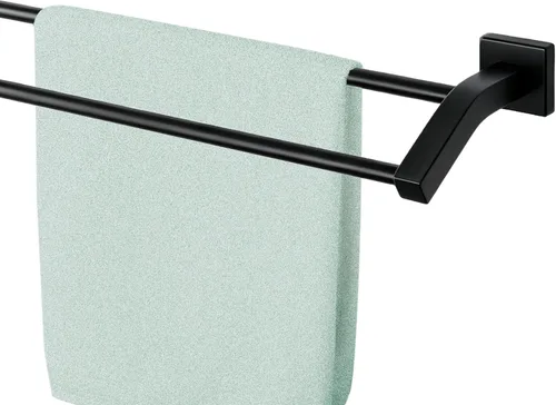 Miniatura 14 de Alise Toallero doble de baño, toallero para baño, lavabo de baño, acero inoxidable SUS304 de 24 pulgadas, soporte de pared, color negro mate