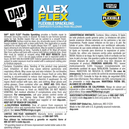Miniatura 4 de DAP Alex Flex Masilla flexible, color blanco, 16 onzas (7079818742)