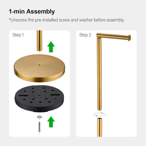 Miniatura 3 de BAGNOLUX Soporte de papel higiénico de baño con reserva, pedestal resistente de acero inoxidable SUS304 para rollo de papel higiénico a prueba