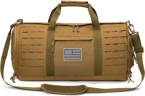Miniatura 24 de QT&QY Bolsa táctica militar de 40 litros para hombre, bolsa de gimnasio, bolsa de viaje, bolsa de entrenamiento con compartimento para zapatos