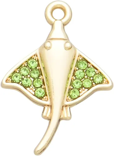 Miniatura 6 de Paquete de 20 dijes de diamantes de imitación chapados en oro, accesorios de cristal para collares, pulseras, joyería, manualidades, bricolaje