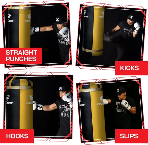 Miniatura 2 de 4 pies XL 135 libras Bolsa de Golpes y Patadas Pesada para Adultos, Boxeo, MMA, Artes Marciales, Muay Thai, Equipo de Entrenamiento de Fuerza