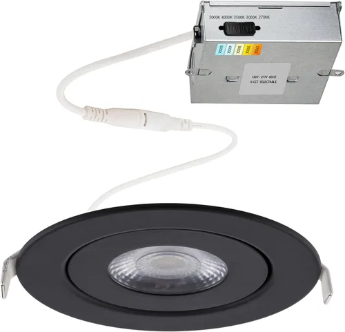 Miniatura 11 de WAC Lighting Lotos - Luz LED empotrable redonda ajustable de 2 pulgadas, 3000K blanco cálido, 6W, 530 lúmenes, clasificación IC hermética, 120V-277V